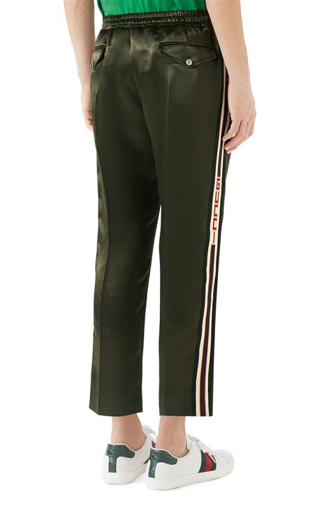 gucci track pants green